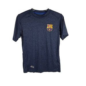 FC Barcelona Boy's T-Shirt FCB Short-Sleeve Blue Youth L